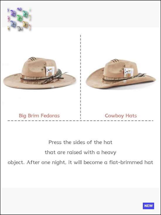 Wide Brim Fedora Hat Suede Handmade Boho Western Dress Hat Unisex M-L main image 5